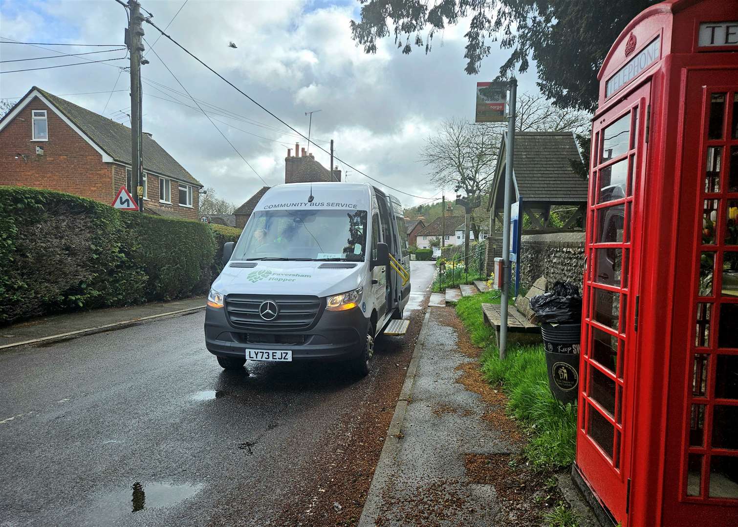 The new rural hopper bus serving Faversham and its surrounding villages