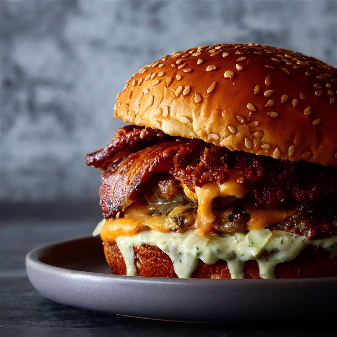 The Dead Pigeon's signature burger