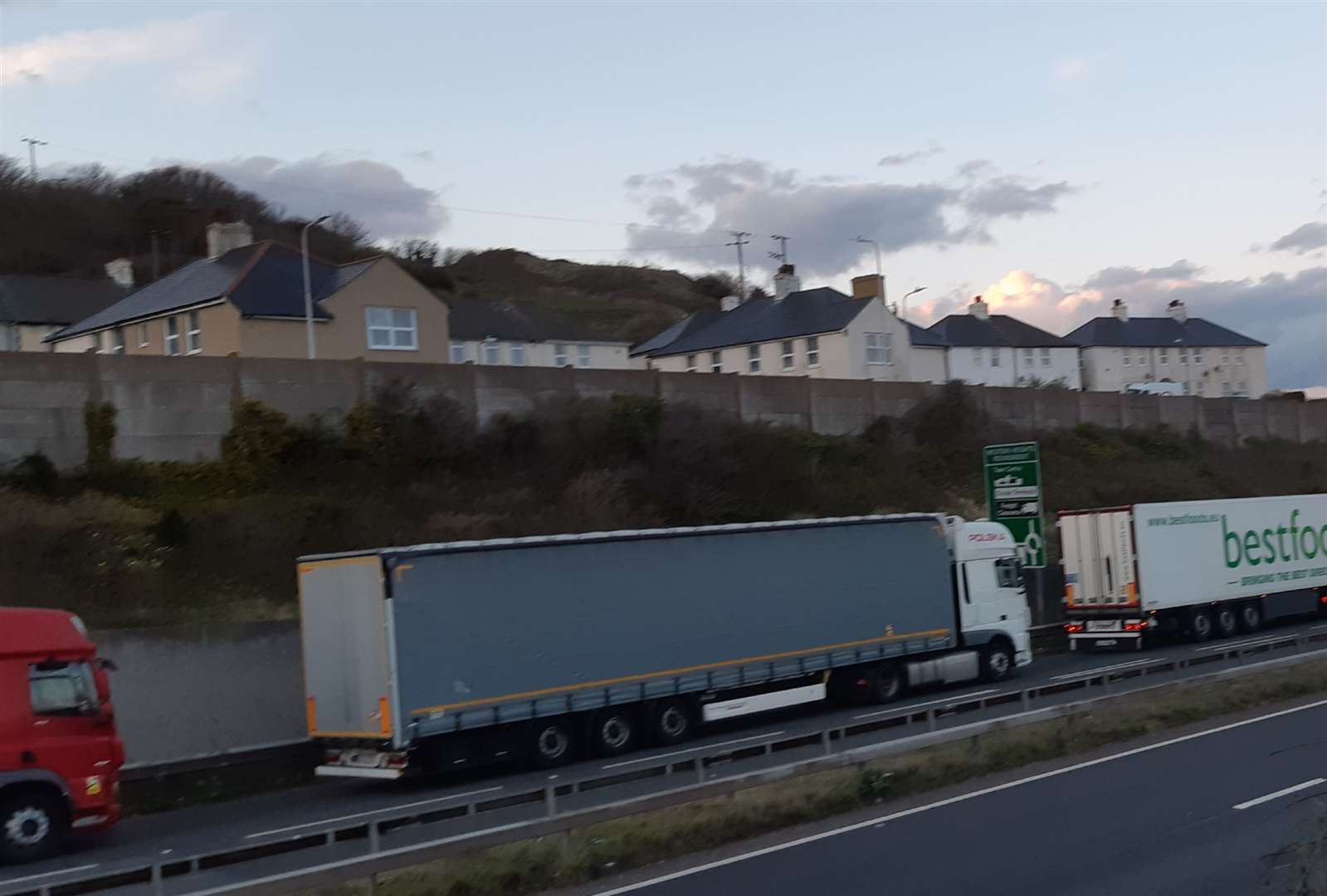 The closeness of Dover TAP to the houses at Aycliffe, photographed last week. Picture: Sam Lennon KMG