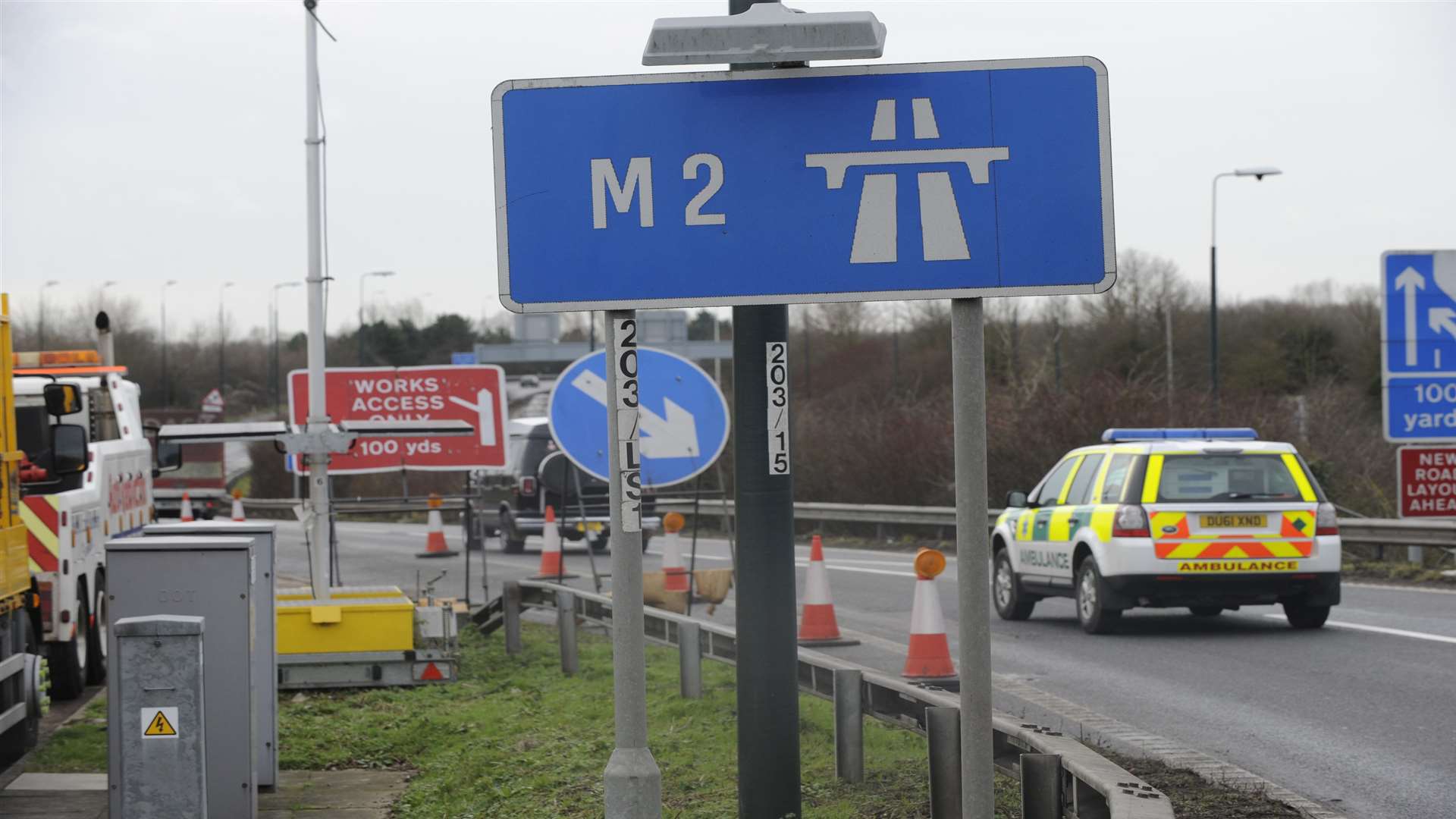 The M2 near Brenley Corner. Stock picture.