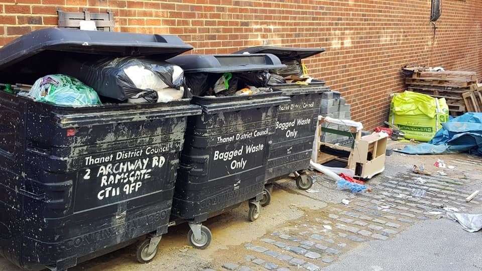 Residents are frustrated by rubbish overflowing and waste not being collected in Thanet