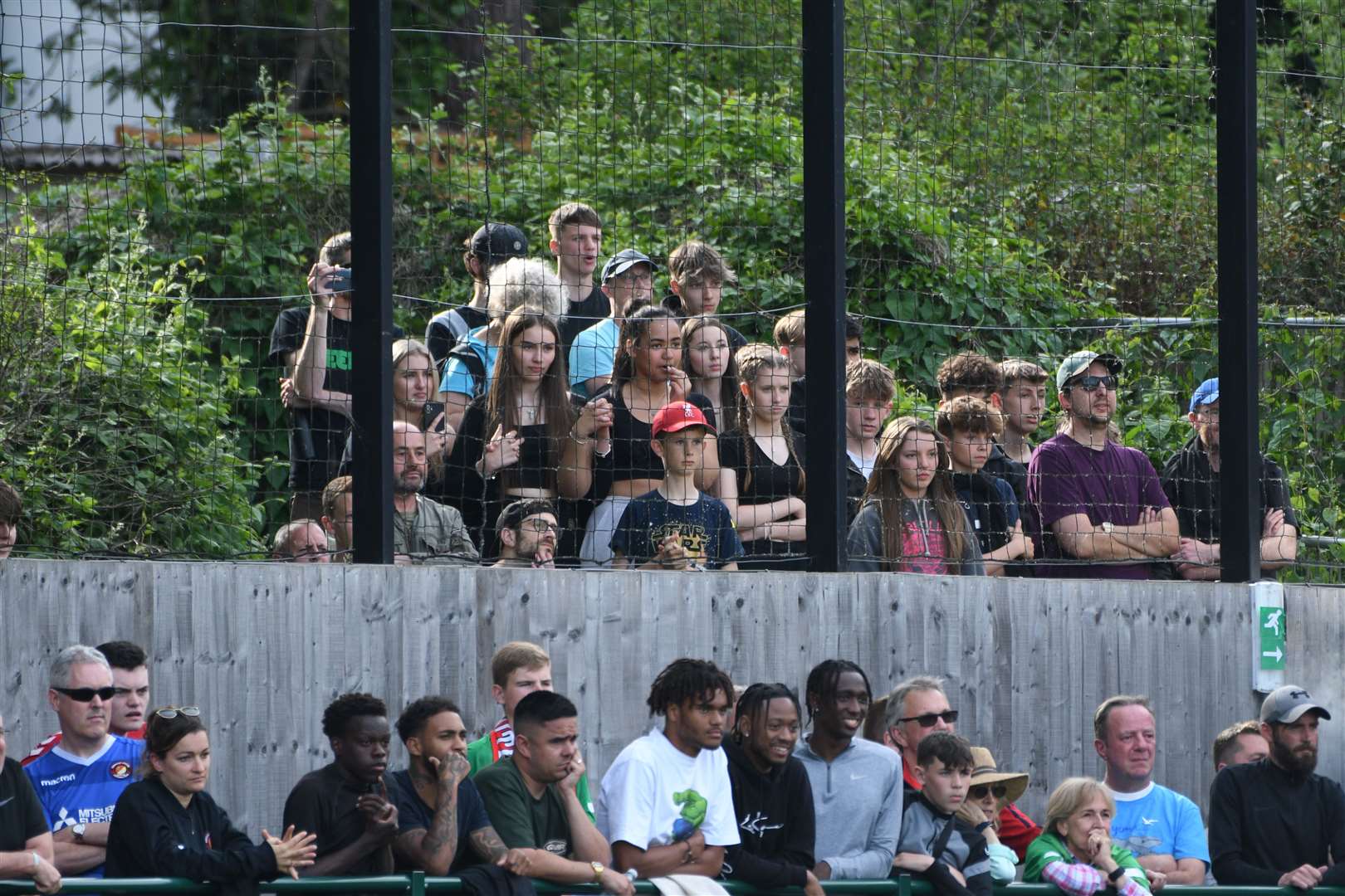 The game was sold out so, for some, this was their only view. Picture: Barry Goodwin