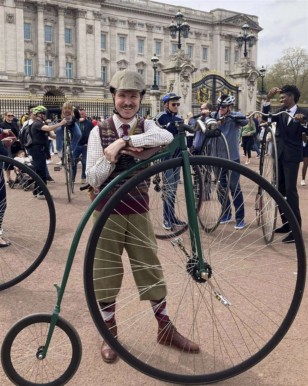 Tom has even learnt to ride a penny-farthing. Photo: SWNS/Tom Carradine