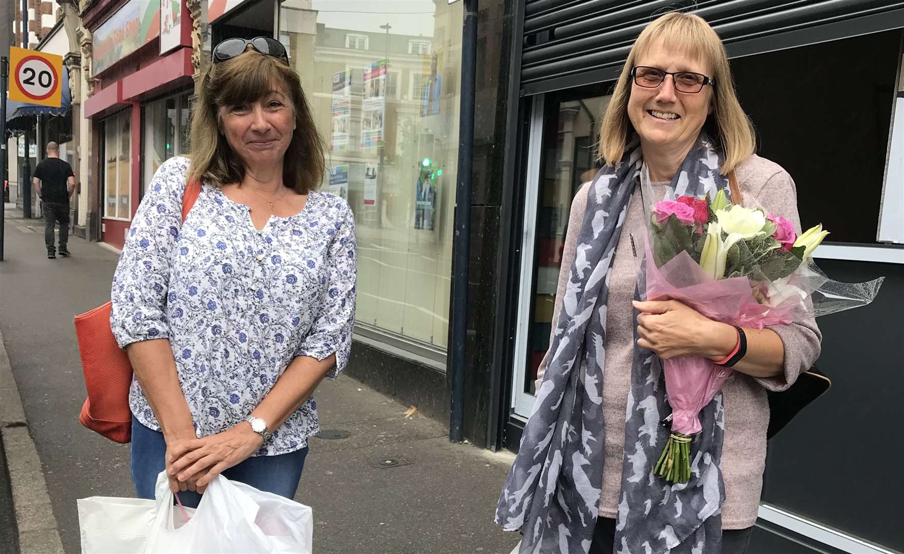 Diane Bromley and Wendy Pfeiffer on their last day