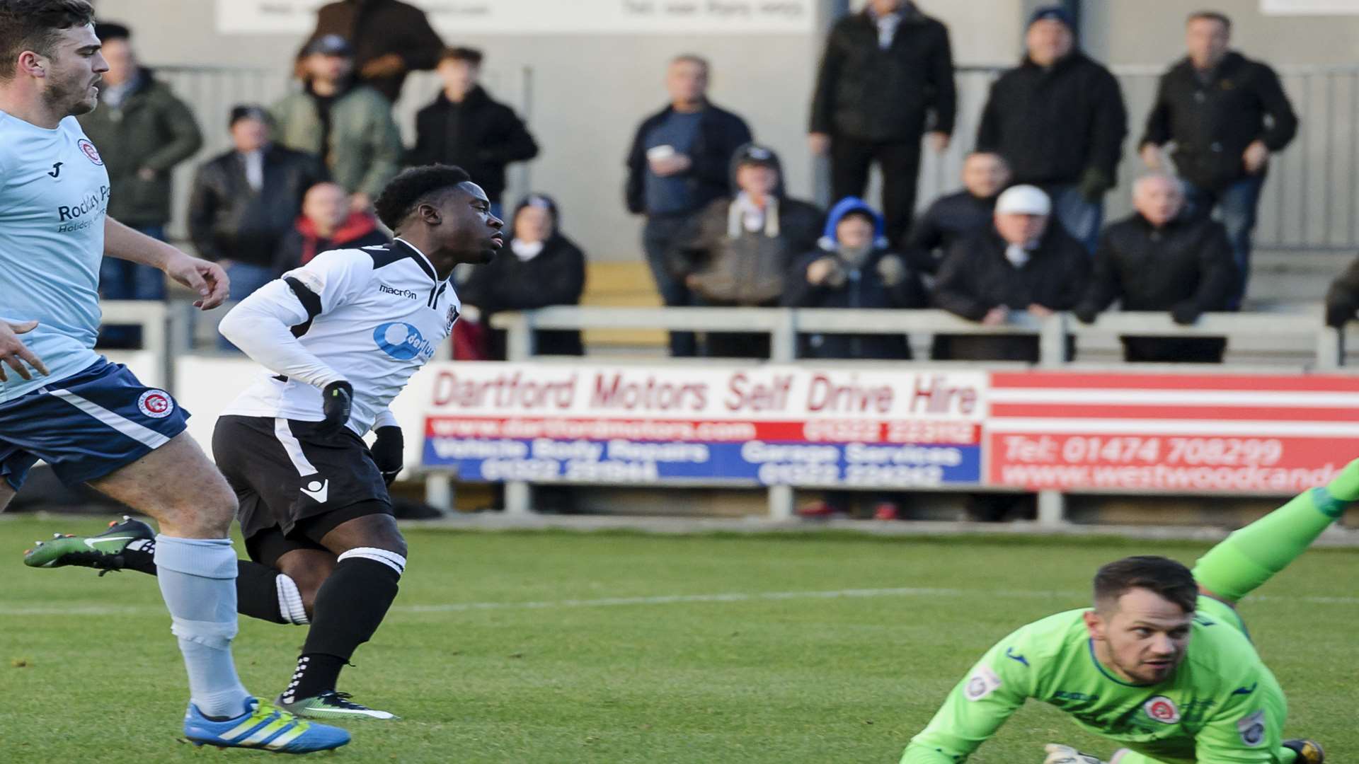 Luke Wanadio wheels away after scoring the second Pic: Andy Payton