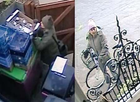 The CCTV images were released by The Beacon pub