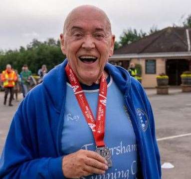 Ray Johnson, of Faversham, after the 5km race at Howletts