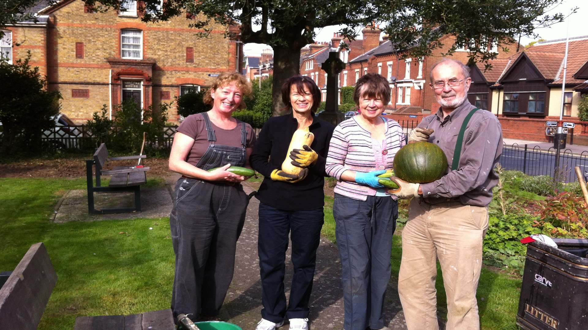 Harvest at the memorial garden.