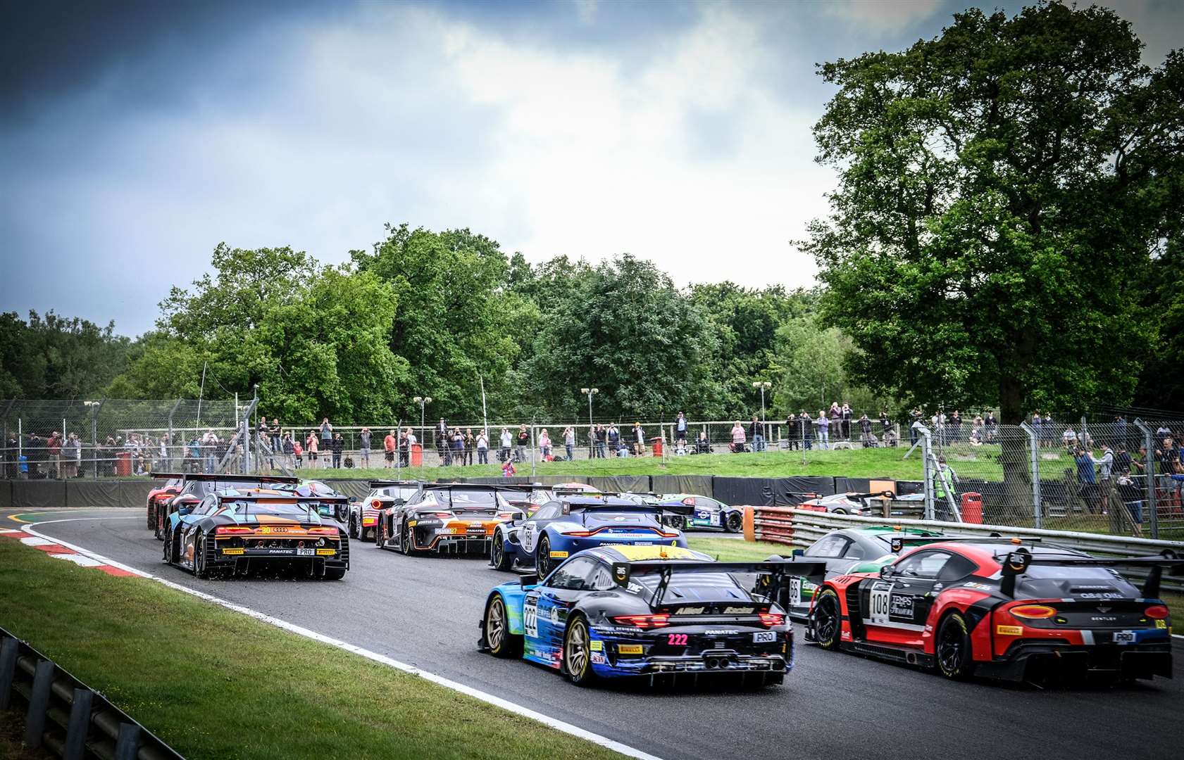 A 28-car field took to the 2.4-mile Grand Prix loop on Sunday. Picture: SRO