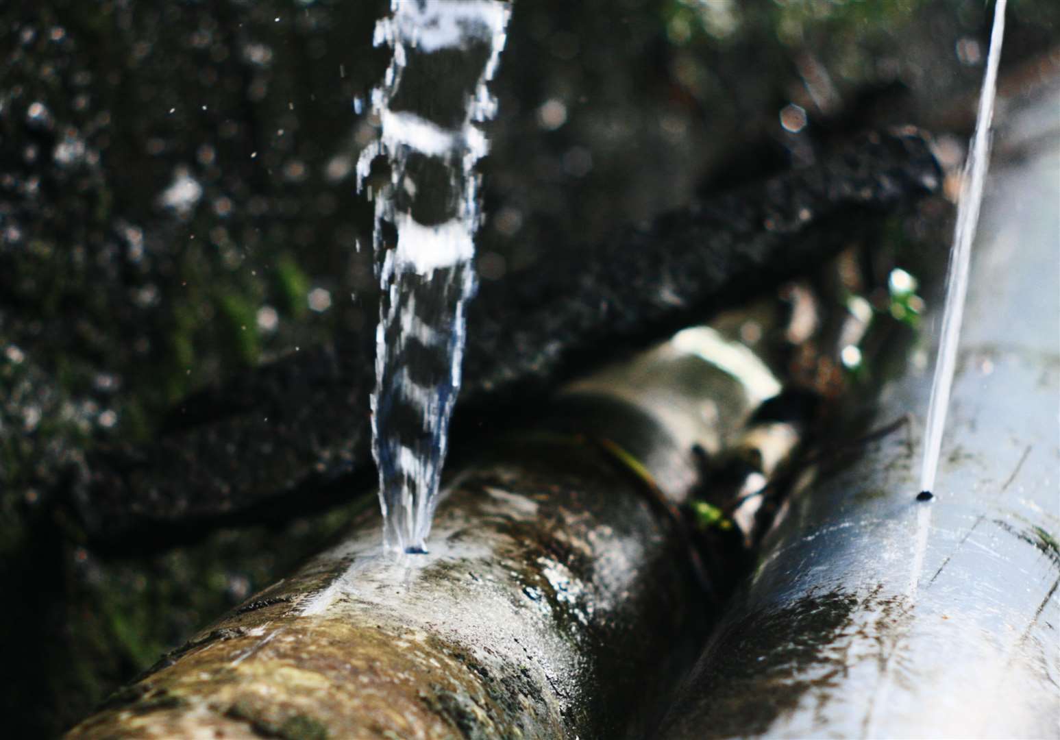 The water pipe has burst 32 times. Stock image