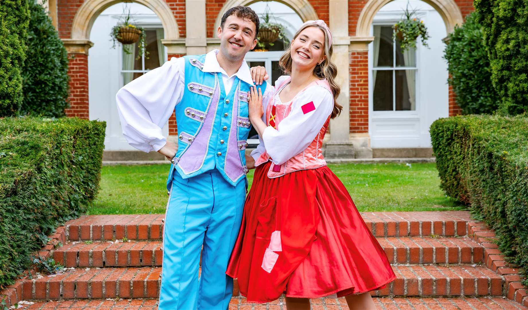 Theatre performer Steven Dalziel and leading lady Tia Gyngell pose together on launch day. Picture: Danny Kaan