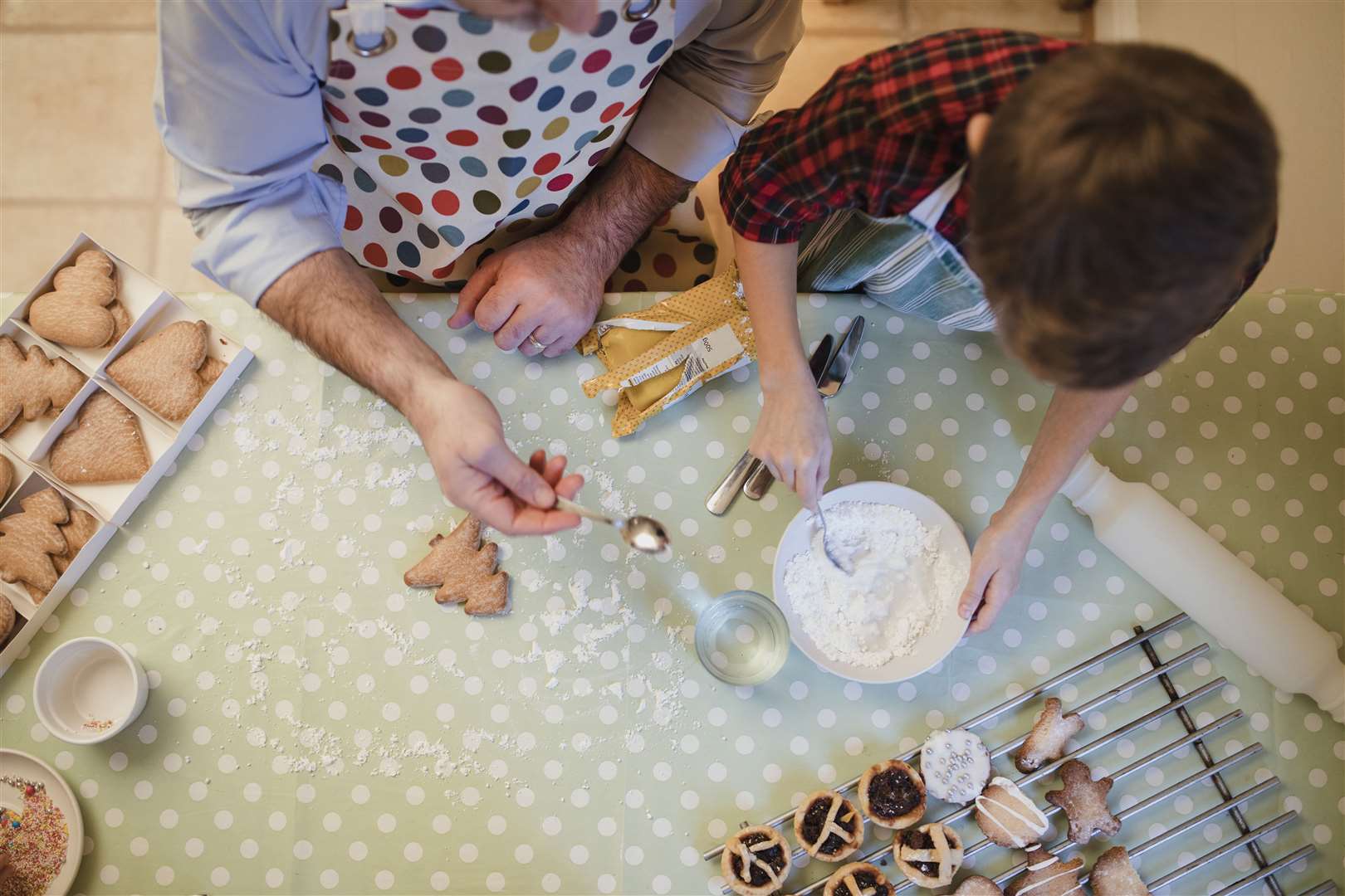 Try cooking dinner or baking together