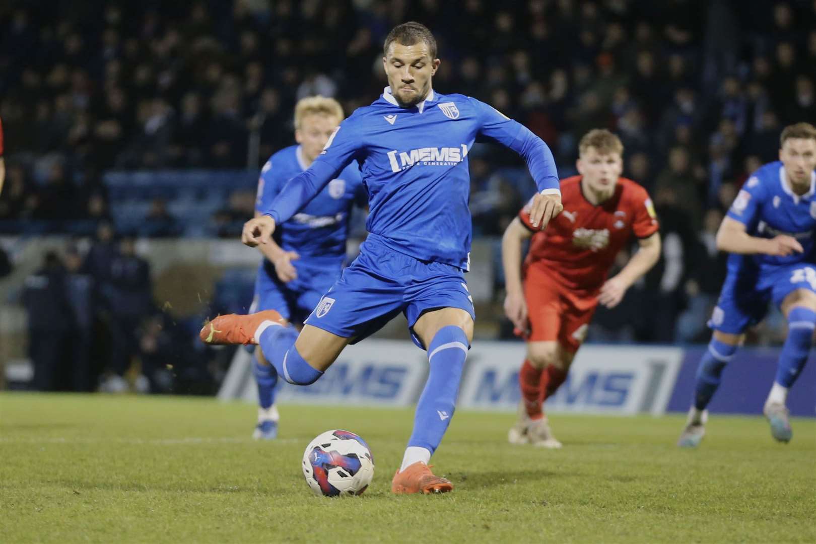 Cheye Alexander scores from the penalty spot on Tuesday night