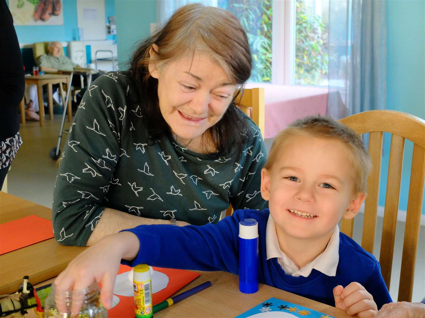 Nita and Charlie at Dene Holm care home