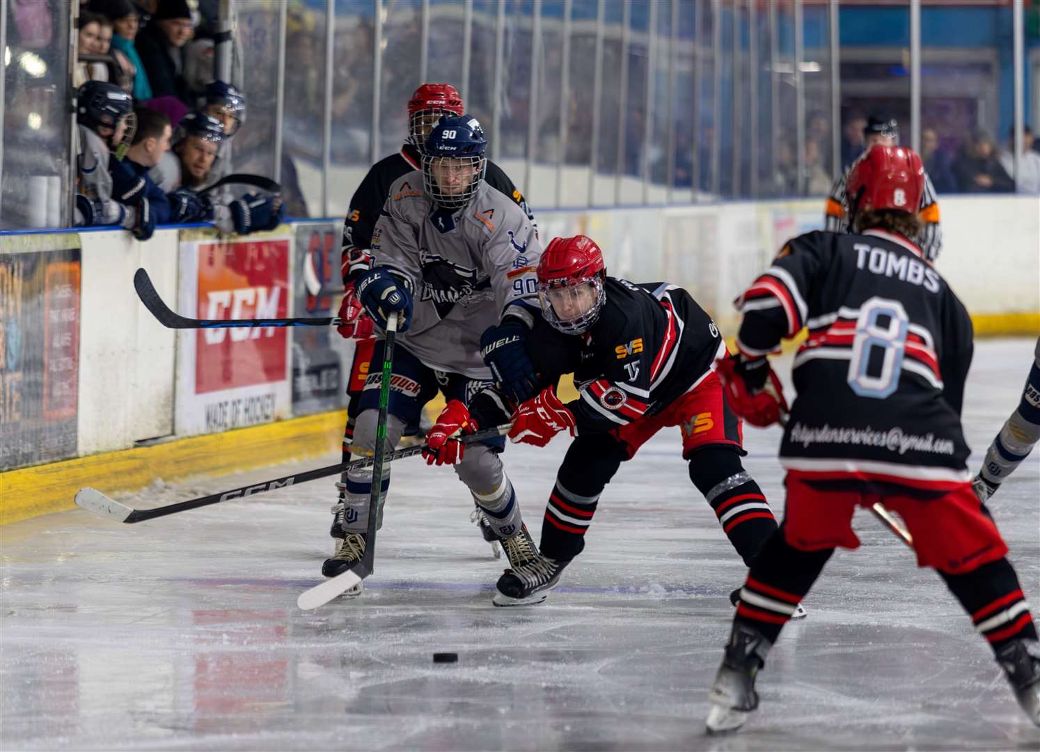 Oliver Bronnimann in action on Saturday as Invicta Dynamos face Streatham Redhawks in the Southern Cup semi-final Picture: David Trevallion