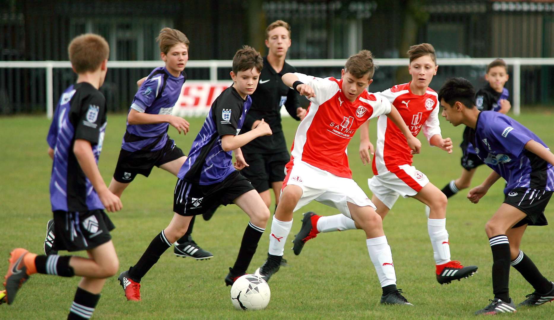 Under-14 action between Punjab United and Anchorians Pumas Picture: Phil Lee