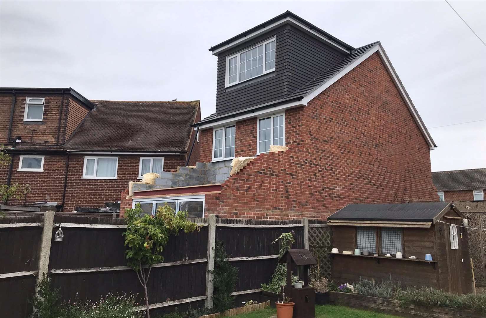 The rear of the controversial house in Swingate Avenue, Cliffe