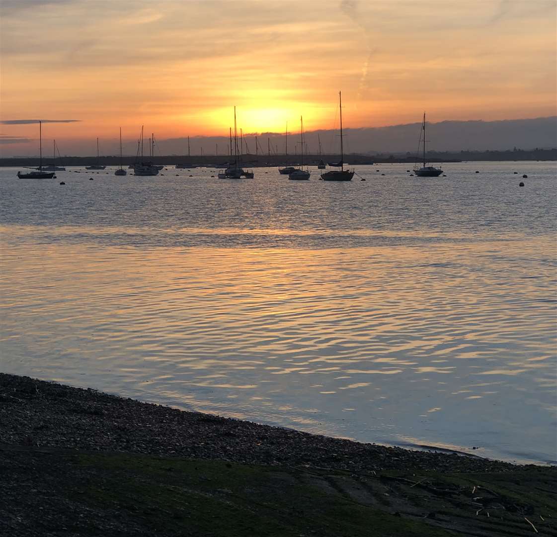 Hoo Marina at sunset