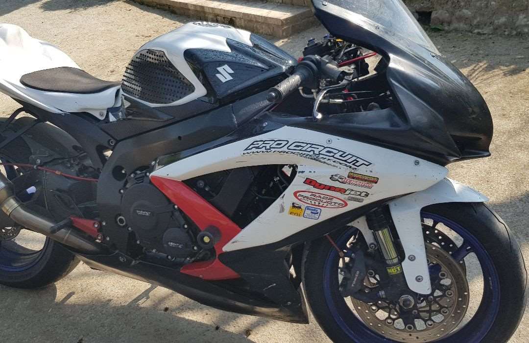 A motorcycle seized by police (Sussex Police/PA)