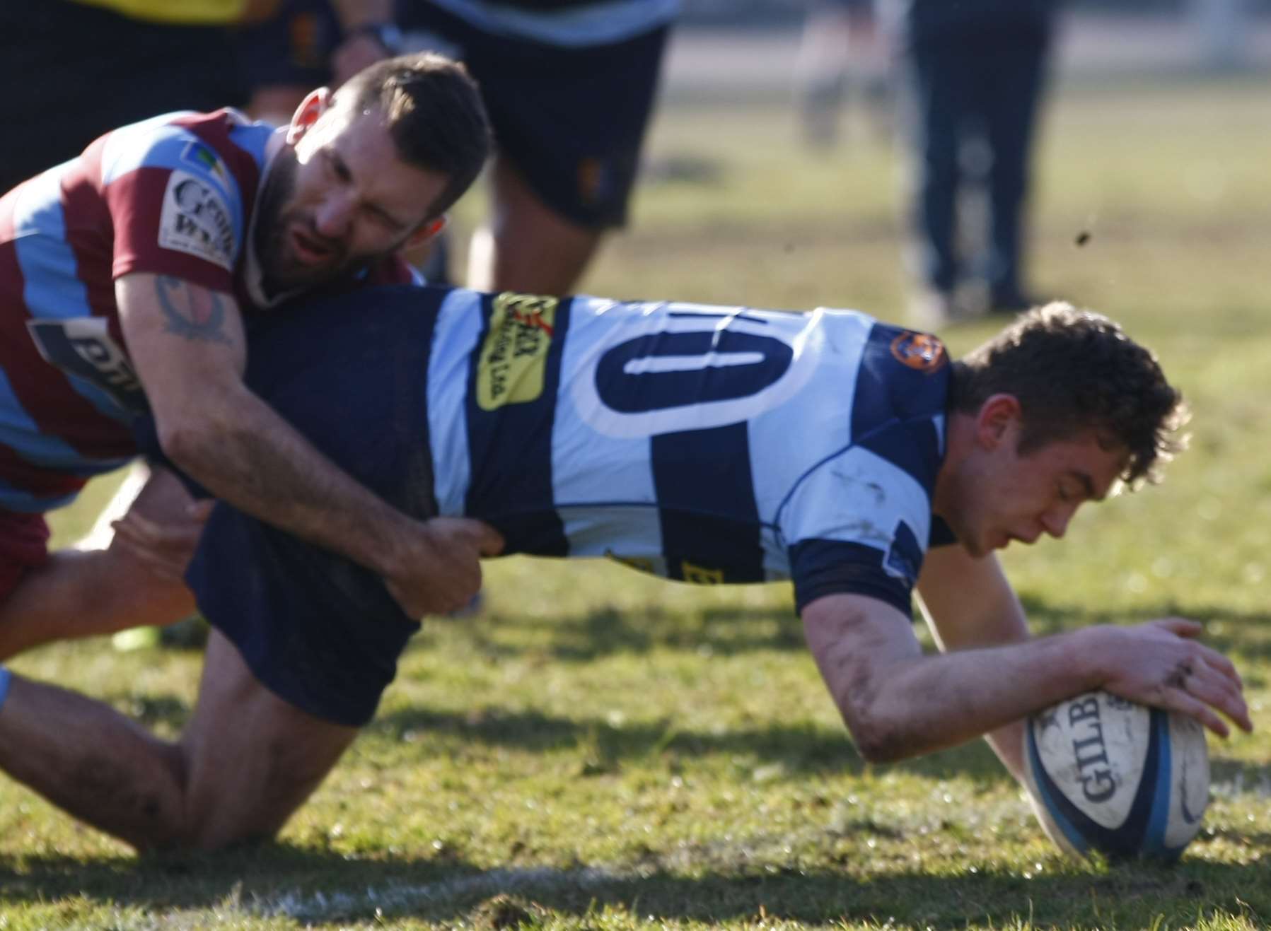 Harry Moore scores Dover's first try against Hove at Crabble last Saturday Picture: Matt Bristow