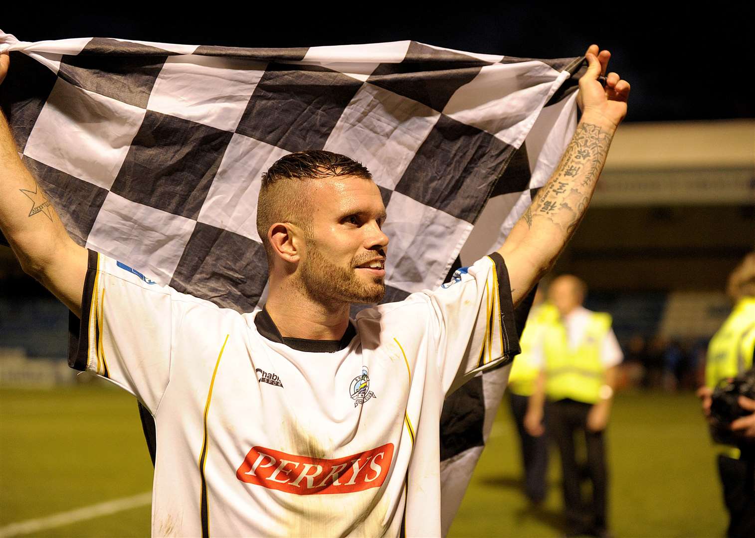 Adam Birchall enjoyed plenty of success at Dover including an FA Cup giantkilling at Gillingham Picture: Barry Goodwin