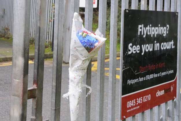 Floral tributes left to John Head in Shorncliffe