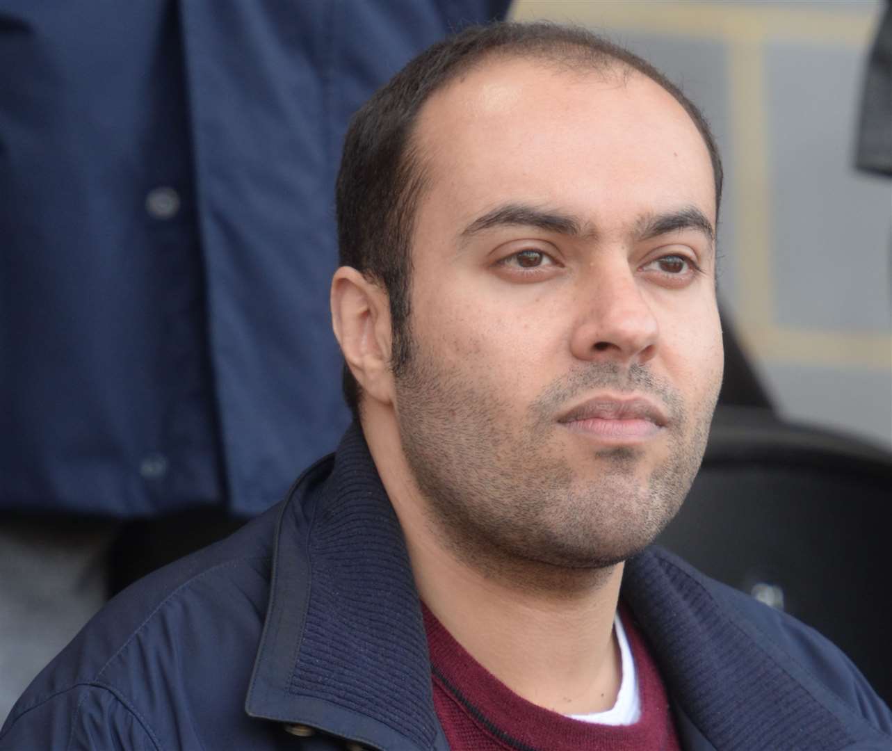 Ebbsfleet owner Dr Abdulla Al- Humaidi watches his team play Dagenham & Redbridge in the National League at Stonebridge Road on Saturday. Picture: Chris Davey... (10182085)