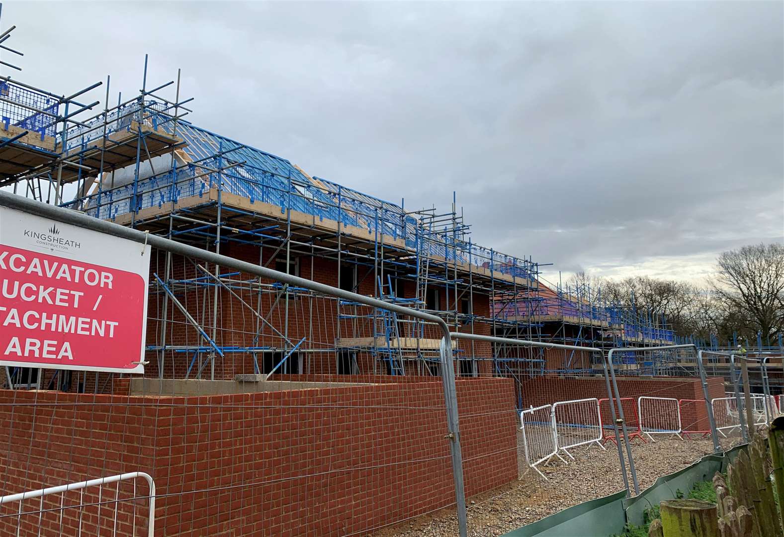 The new houses are two-and-a-half storeys high