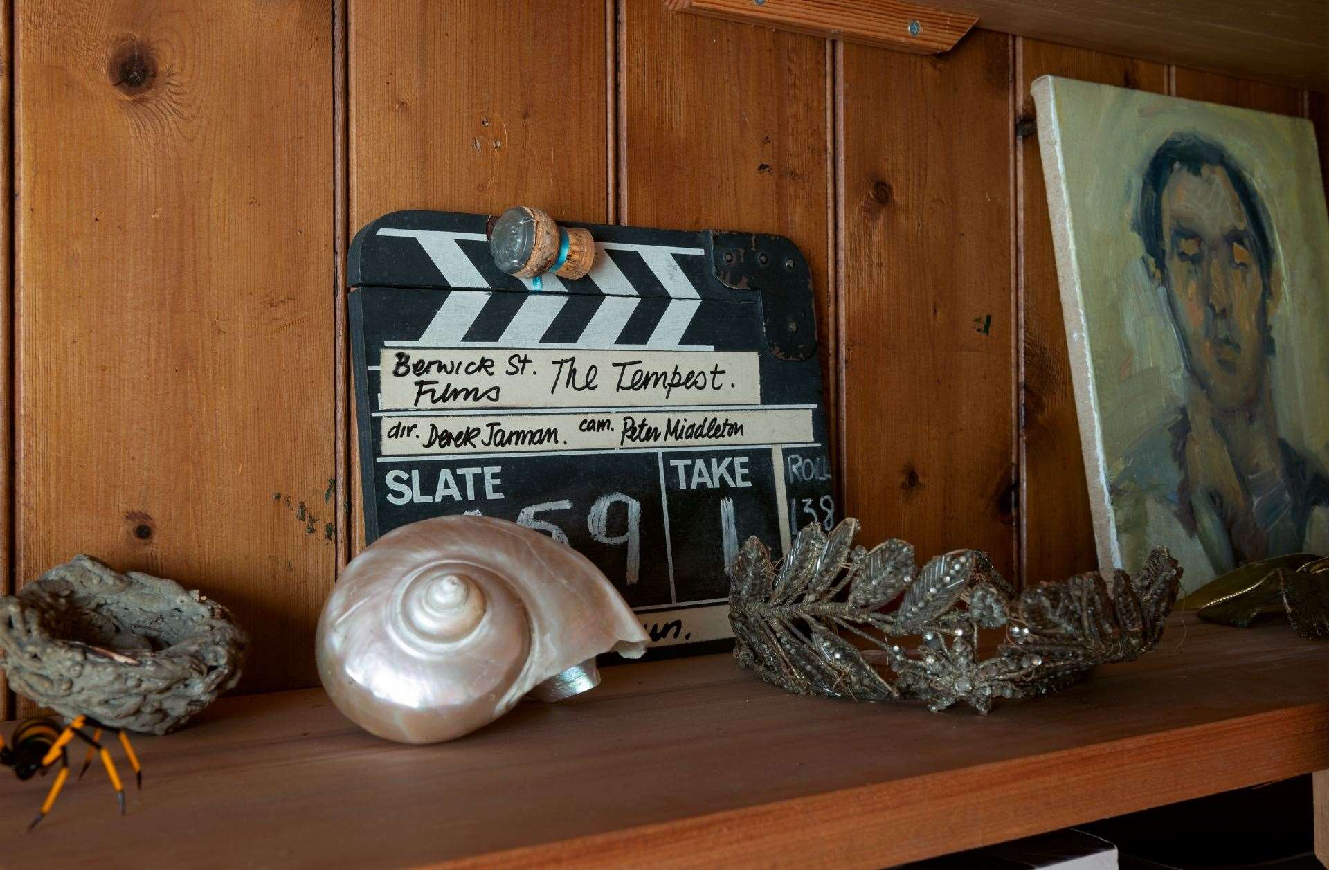 A clapperboard from Derek Jarman's 1979 film The Tempest. Picture: Gilbert McGarragher