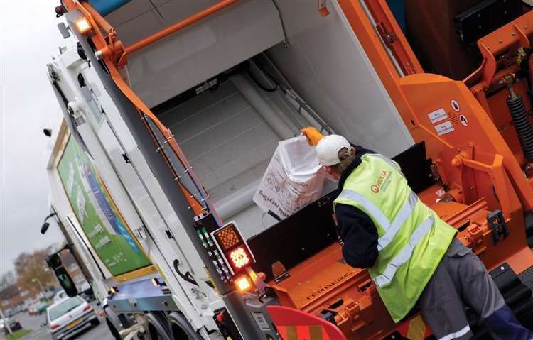 A refuse and recycling collector in Medway. Stock Picture: Medway Council