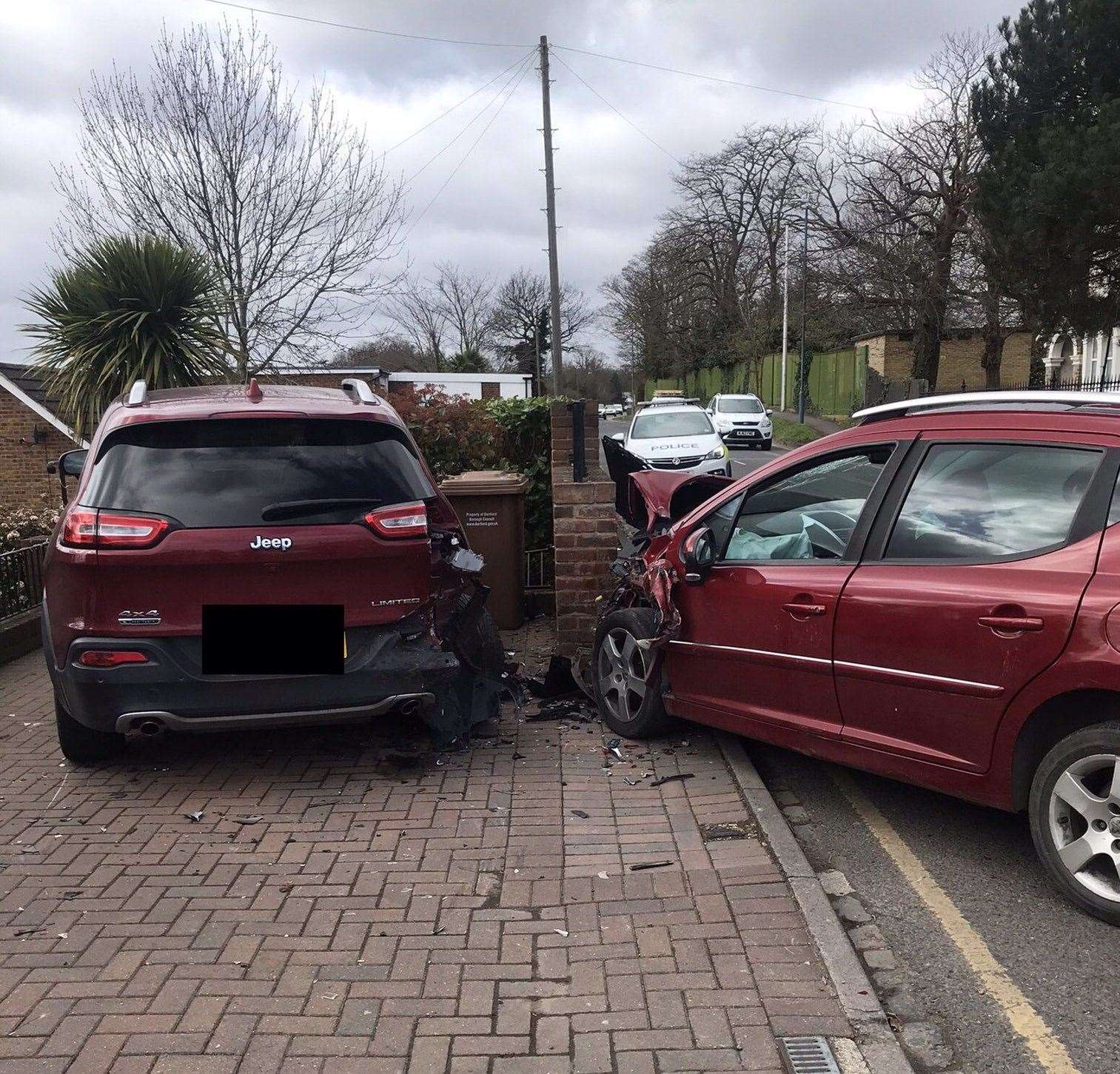 Police were called to the crash in Oakfield Lane. Photo: Kent Police Dartford