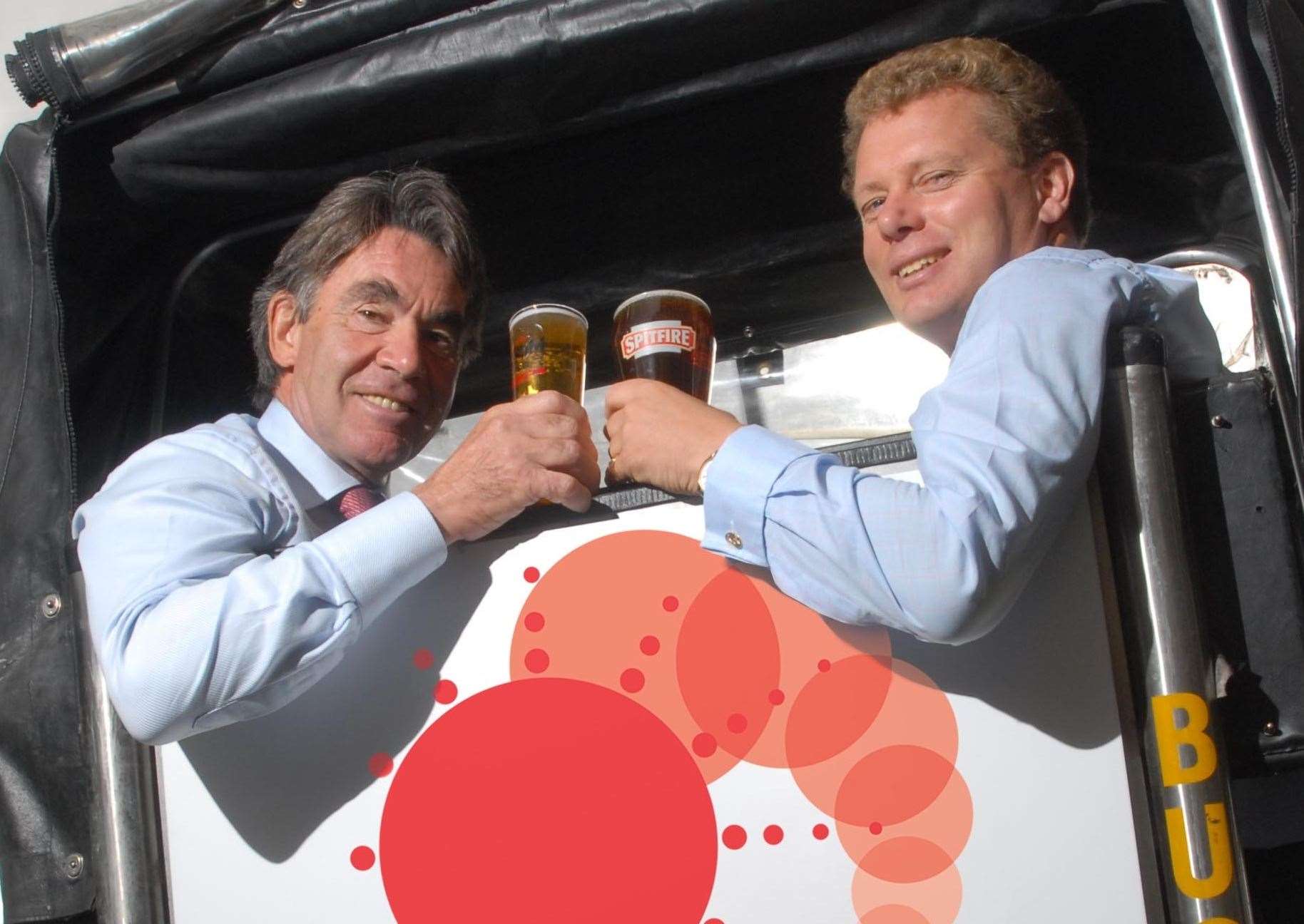 Shepherd Neame chairman Miles Templeman, left, and chief executive Jonathan Neame