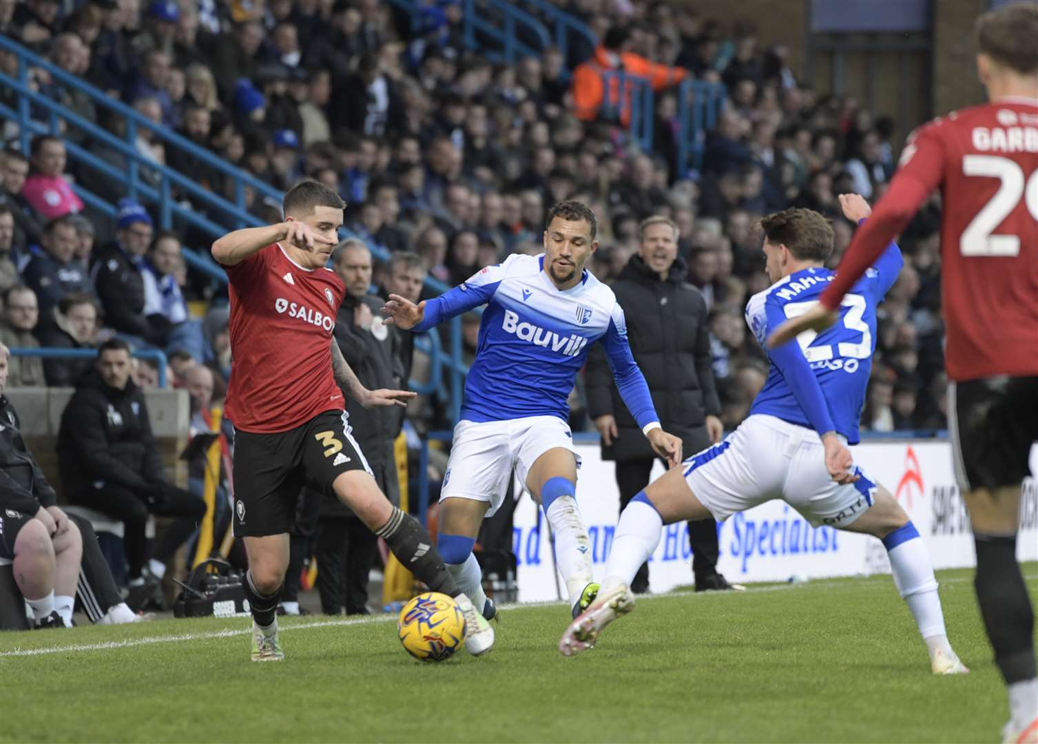 Action between Gillingham and Salford City Picture: Barry Goodwin