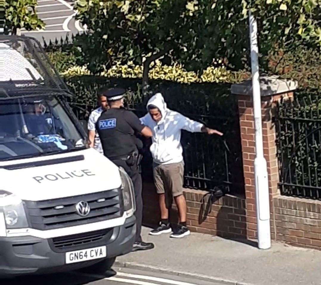 Police located the suspected refugees in Beechwood Avenue close to Deal town centre