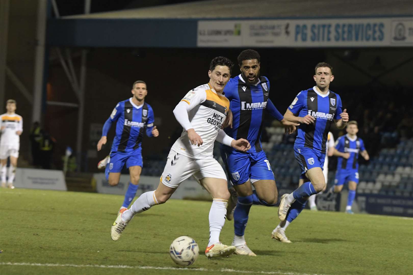 Vadaine Oliver chases down the ball Picture: Barry Goodwin