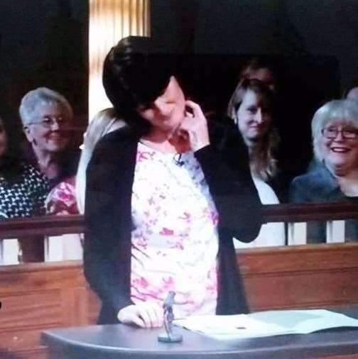 Sharon Stewart in the dock on Judge Rinder. Picture: Facebook