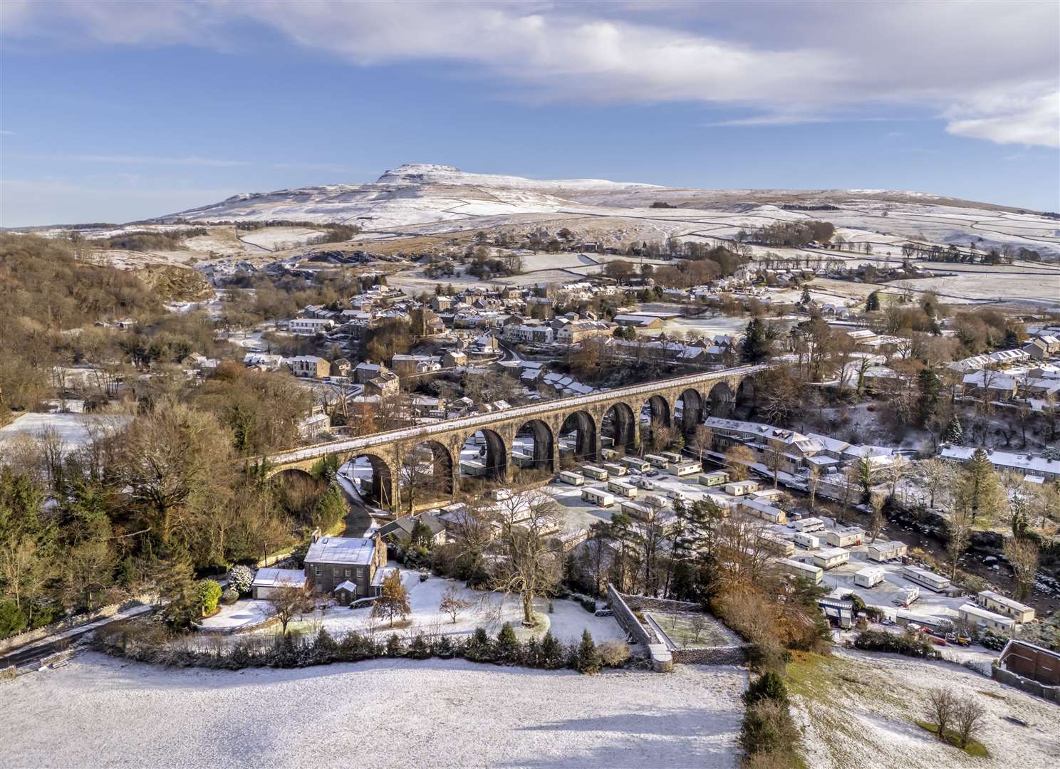 Fresh snow in Ingleton in North Yorkshire (Danny Lawson/PA)