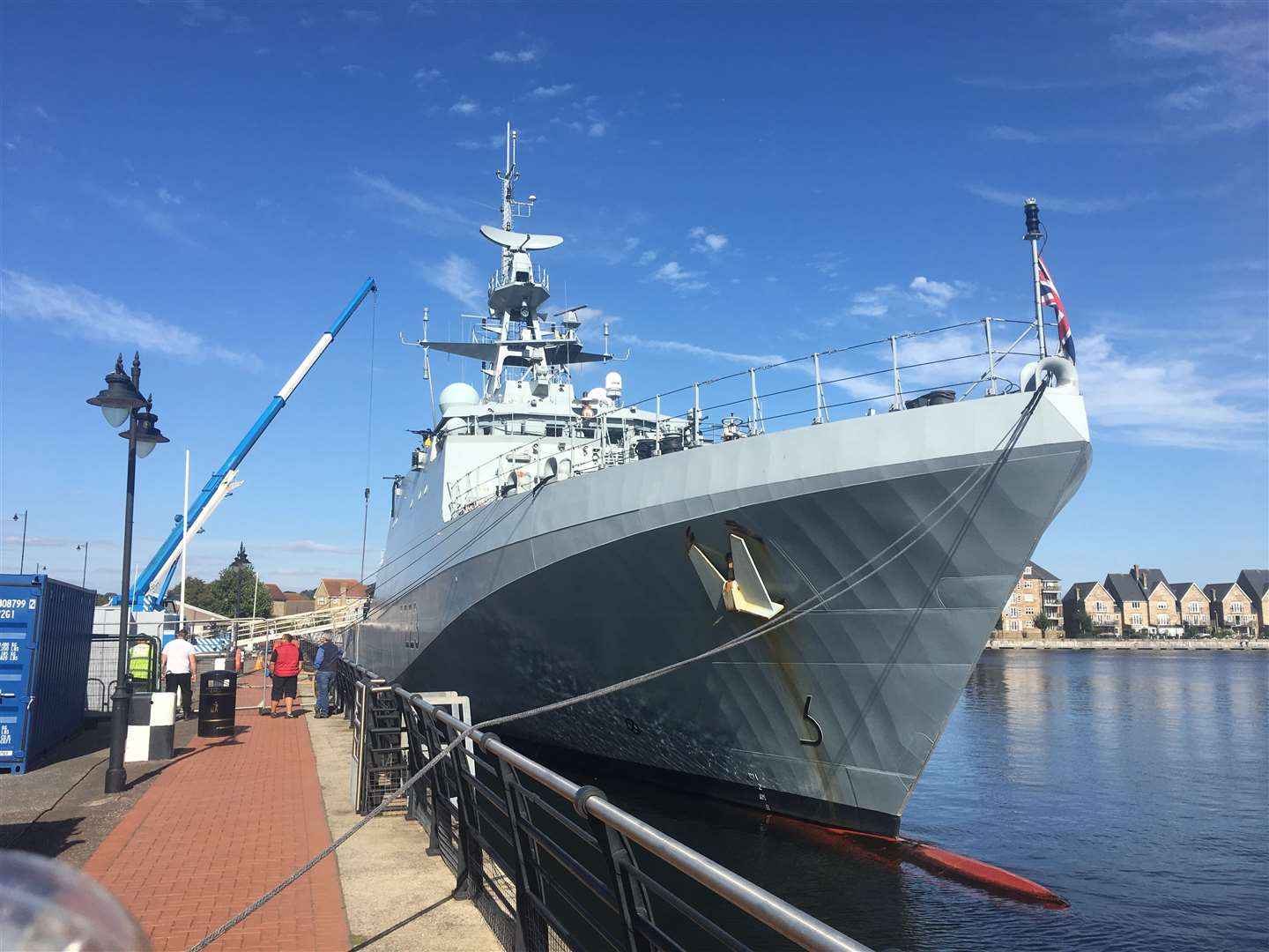 HMS Medway in Chatham before the commissioning ceremony