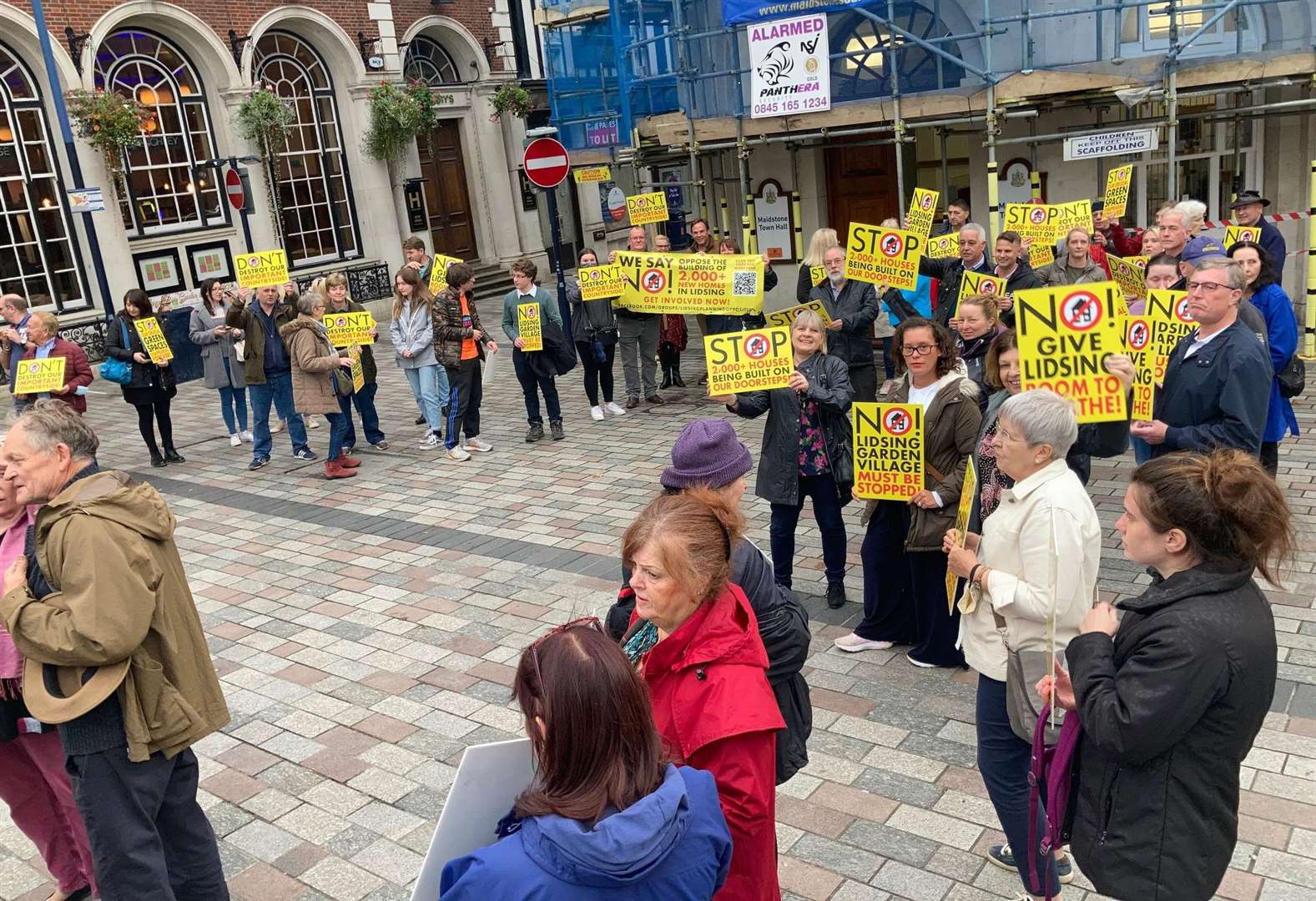 A protest against 2,000 houses at Lidsing, Maidstone