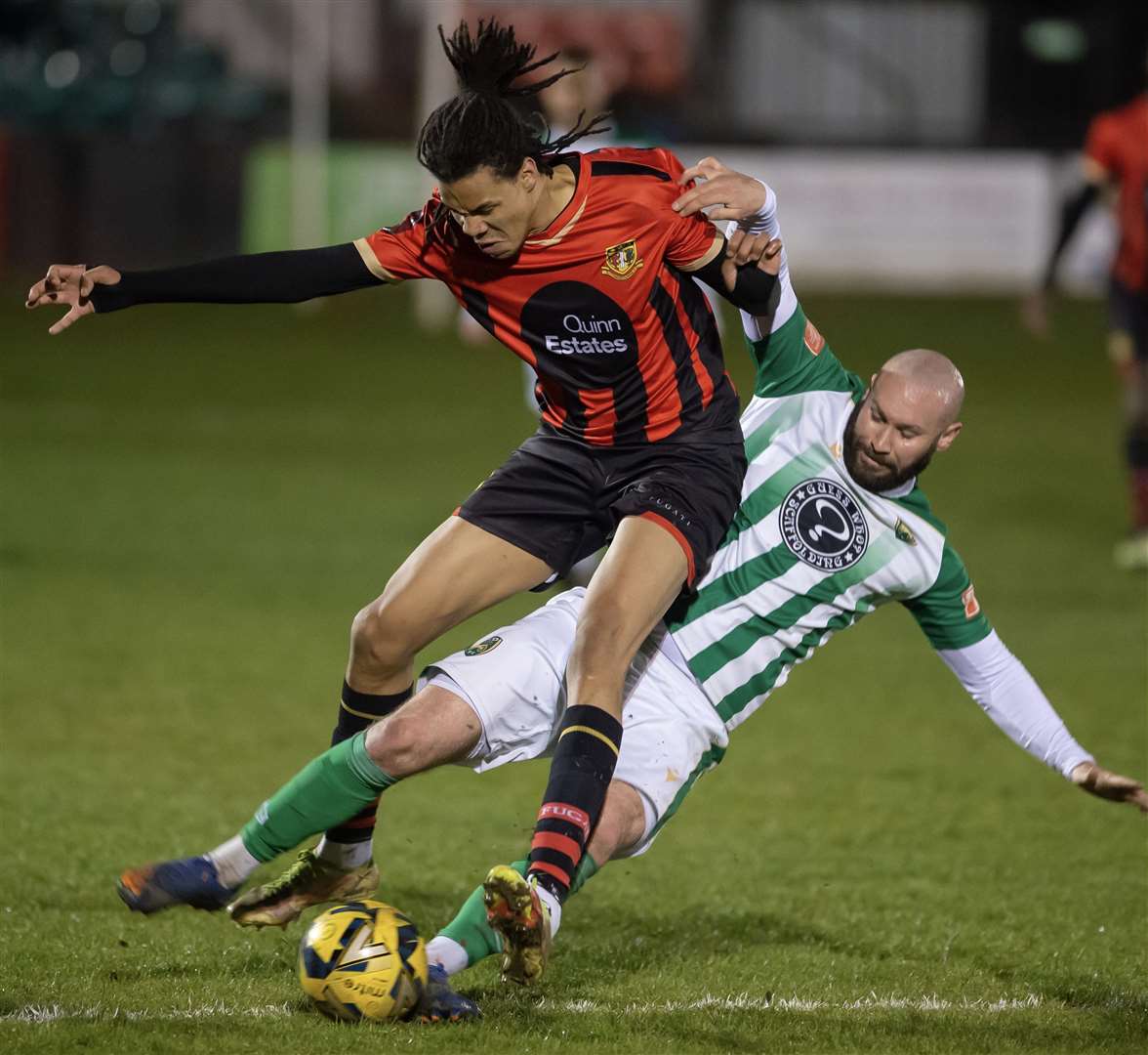 Chaynie Burgin scored in Sittingbourne's win against Corinthian on Easter Monday. Picture: Ian Scammell