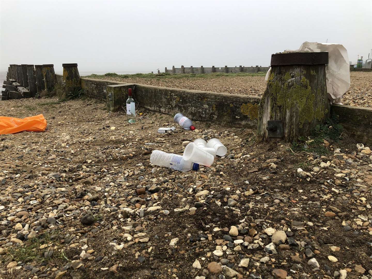 Litter left on Whitstable beach. Picture: David Cramphorn