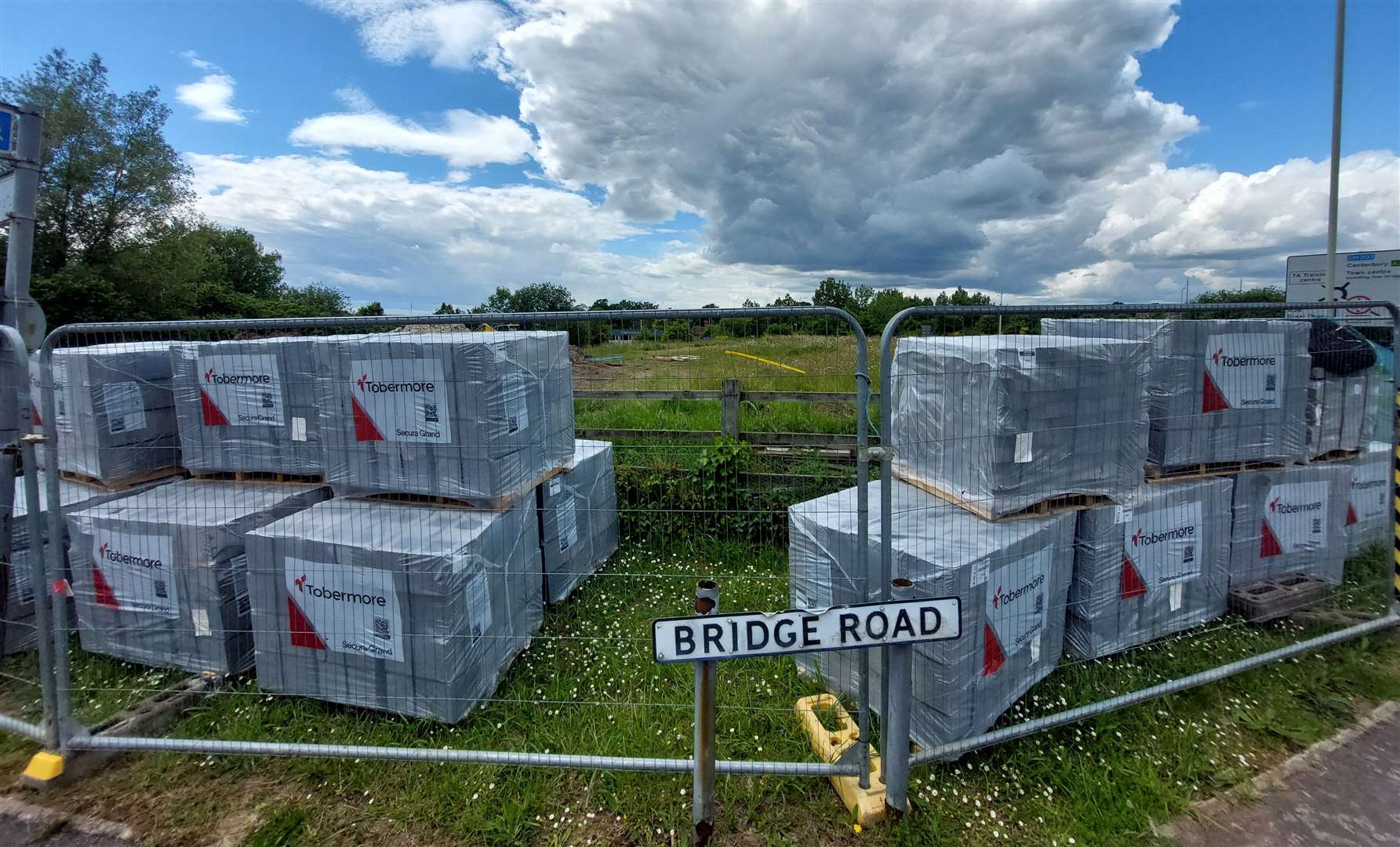 Materials have been delivered to the site off Chart Road