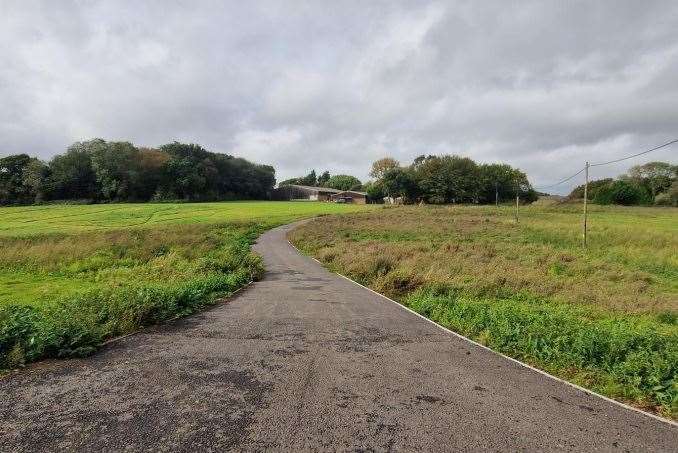 Plans have been proposed for a piece of farmland at Great Napchester Farm in Whitfield, Dover, to be converted into a wedding venue with onsite accommodation. Picture: DDC Planning