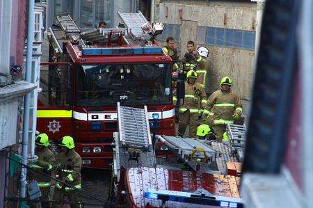 Fire crews tackle the blaze