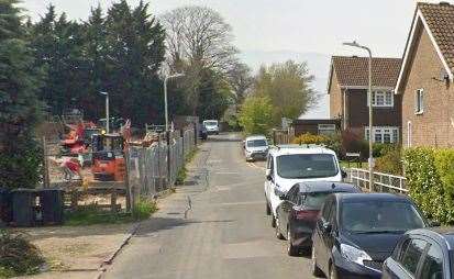 General view of Cockering Road, Thanington, Canterbury, where the bins were set alight