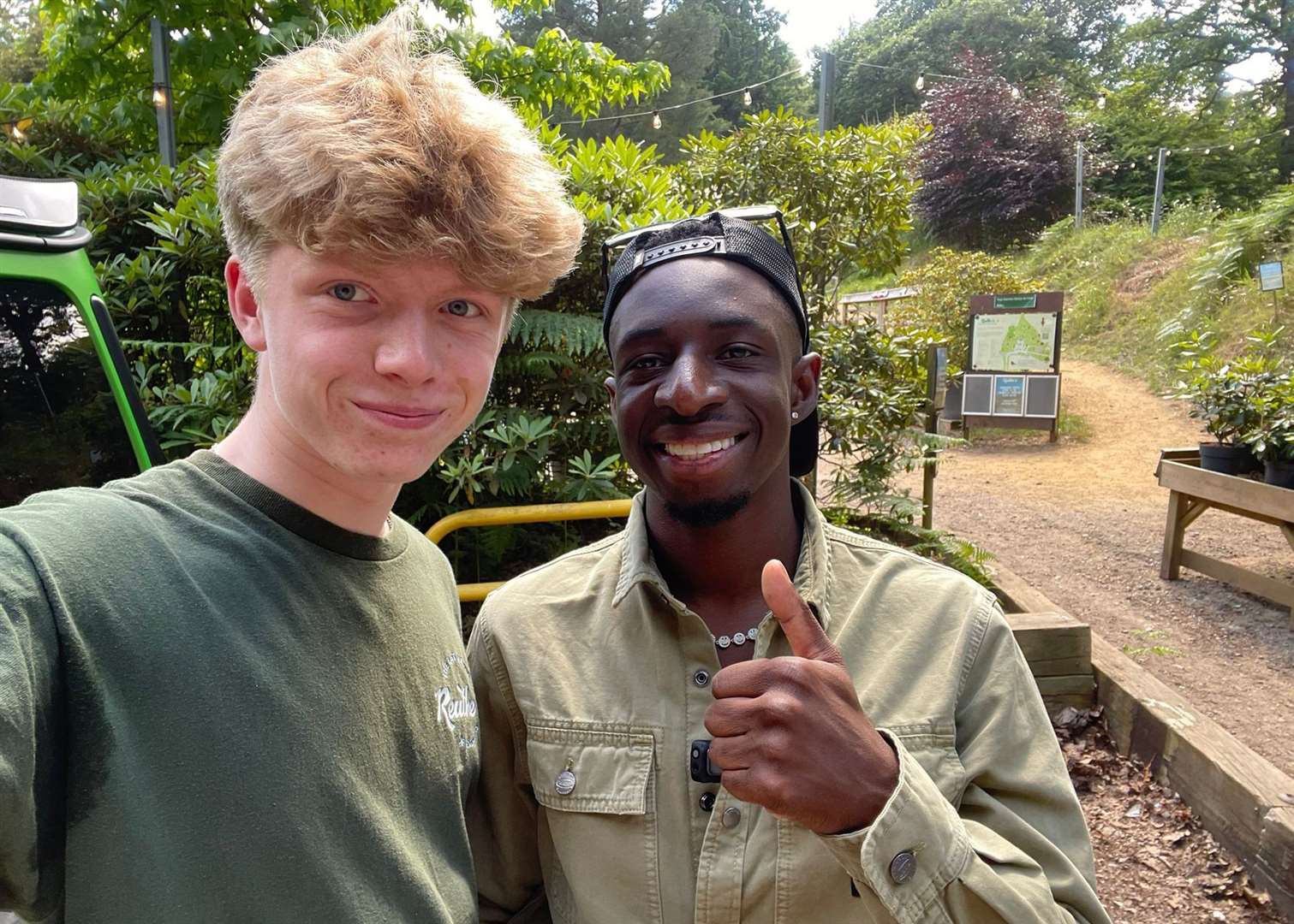 Events assistant Daniel Browning with Tobi Brown from The Sidemen