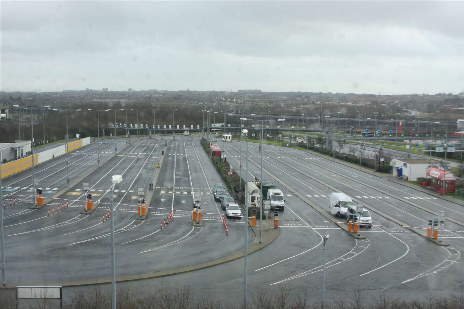 The car was stopped at the Channel Tunnel terminal