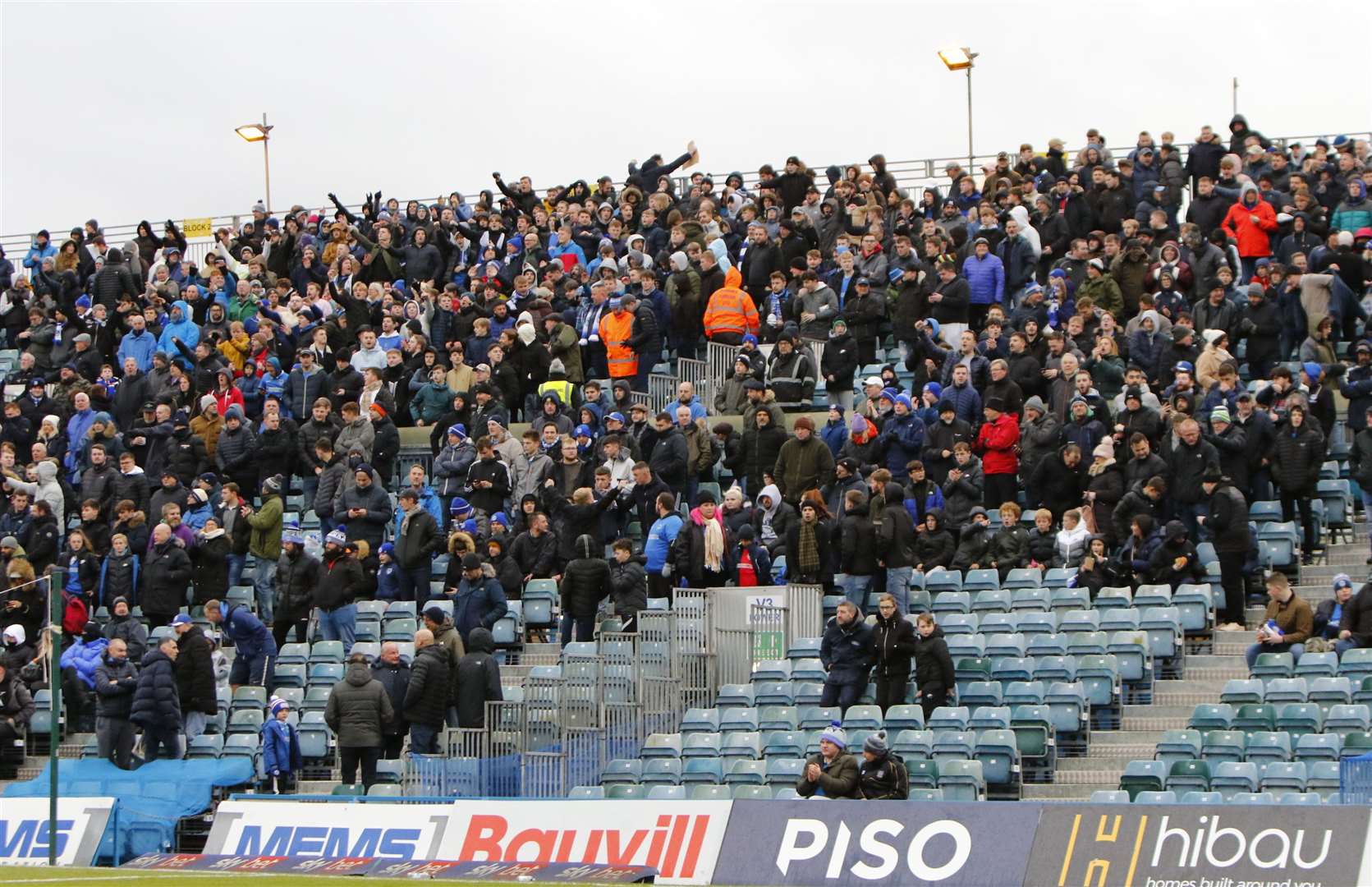 The travelling Porstmouth fans were to go home happy. Picture: Andy Jones