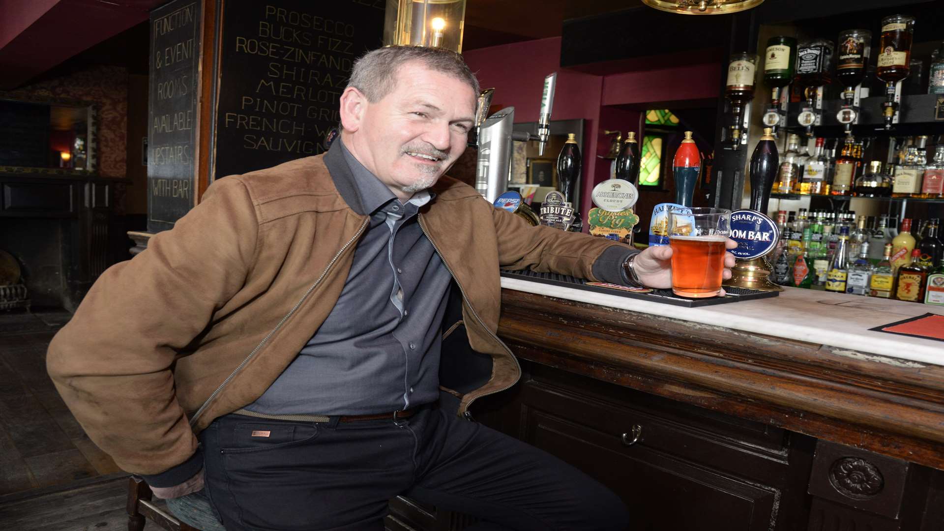 Chris Smith, Landlord of the Canterbury Tales in The Friars, Canterbury Chris who is to appear in a Marlowe Thatre play as himself. Picture: Chris Davey