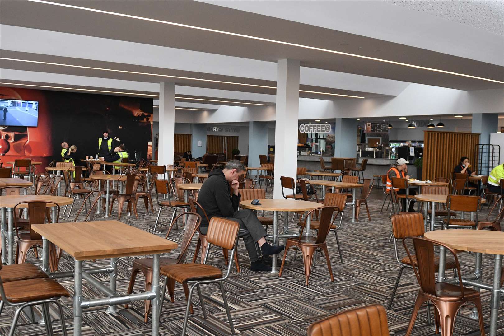 Inside the truckstop rest area..Truckstop@Ashford, Arrowhead Road, Sevington.Ashford, Kent, TN24 0FL.Picture: Barry Goodwin. (55496399)